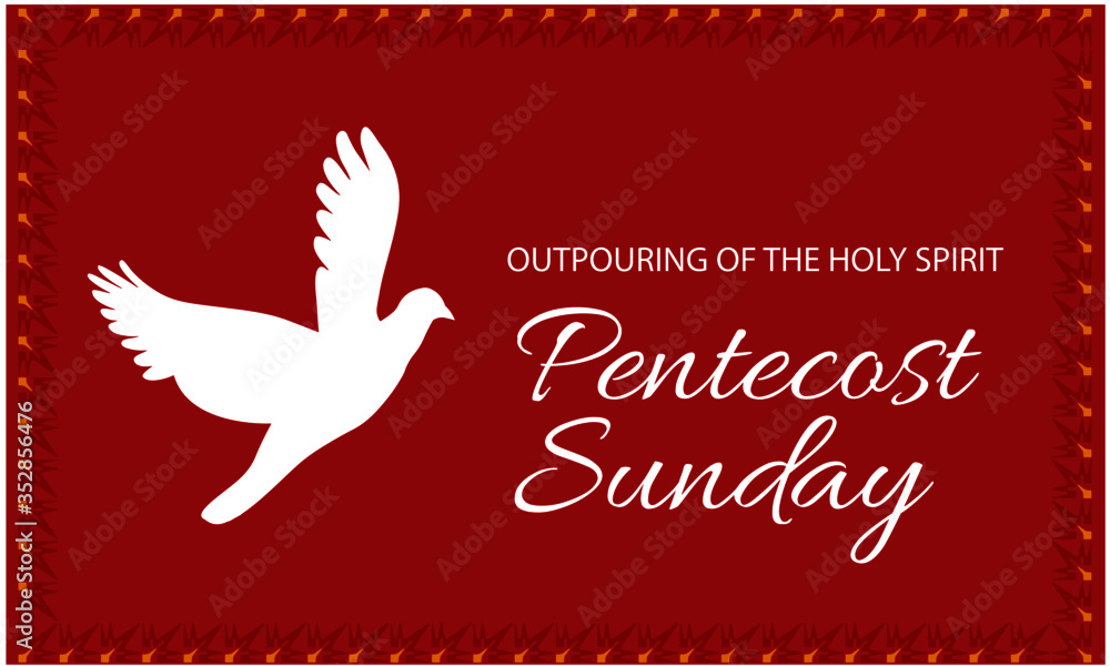 Pentecost Sunday, Typography for print or use as poster, card, flyer or Banner Pentecost Sunday, Typography for print or use as poster, card, flyer or Banner