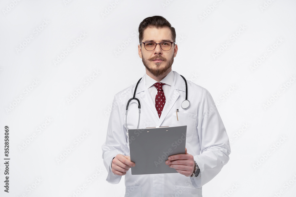 Smiling medical doctor. Isolated over white background. Smiling medical doctor. Isolated over white background.