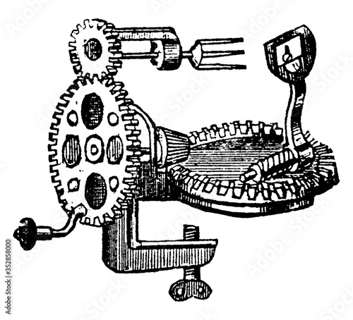 Apple-parer, vintage illustration.