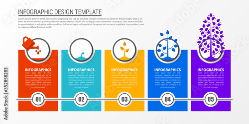 Infographic design template. Creative concept with 5 steps