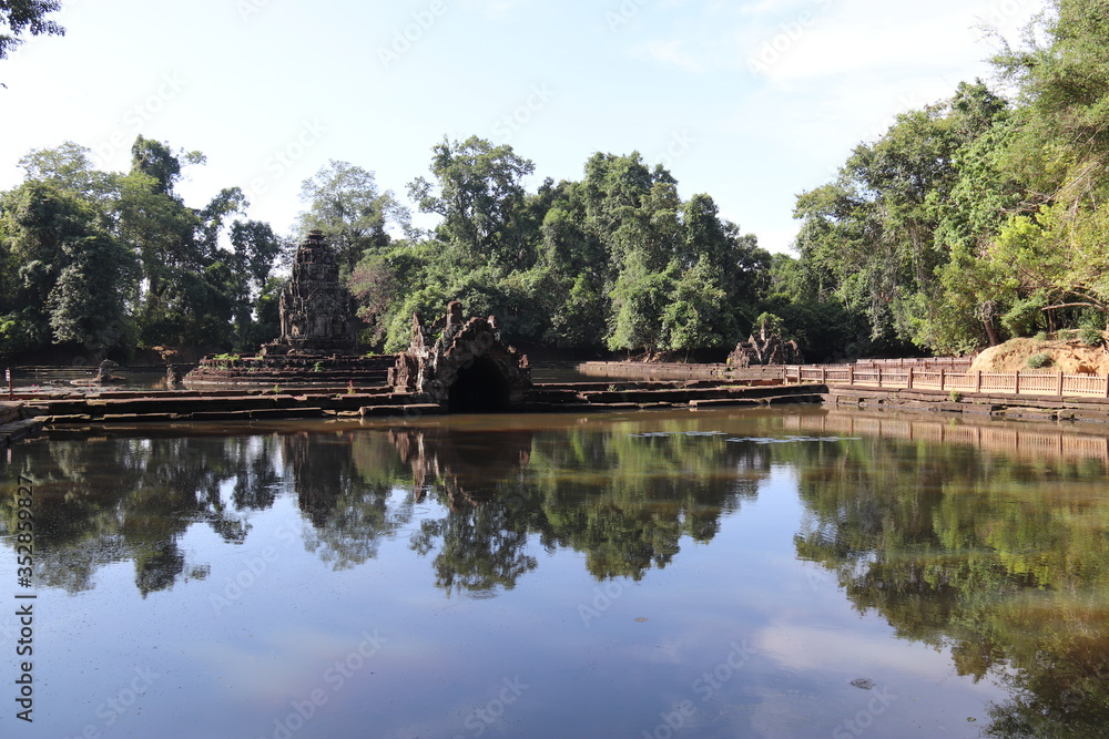 Temple Neak Pean à Angkor, Cambodge	