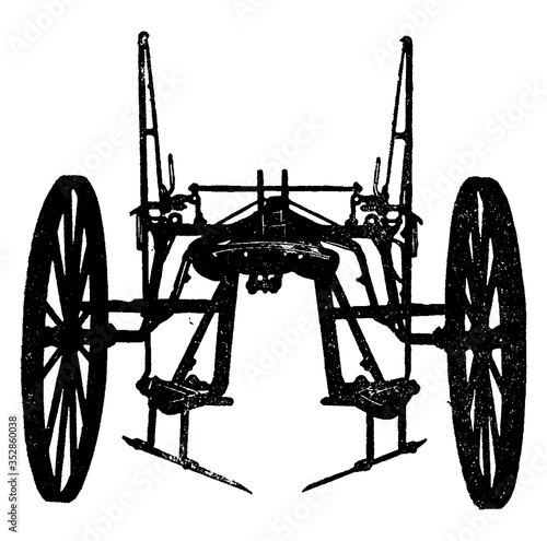 Surface Cultivator, vintage illustration.