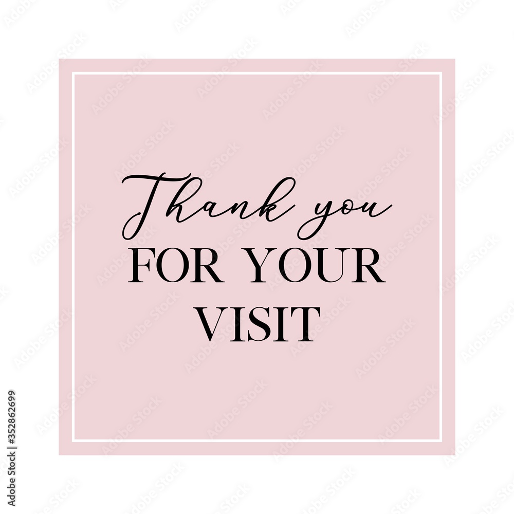 Thank you for your visit calligraphy card, banner or poster graphic design handwritten lettering vector element. Thank you for your visit calligraphy card, banner or poster graphic design handwritten lettering vector element.