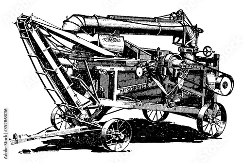 Husker And Shredder, vintage illustration.