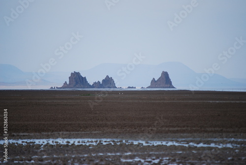 Lake Abhe in Djibouti
