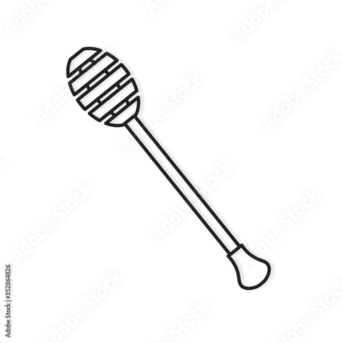 honey dripper icon - vector illustration