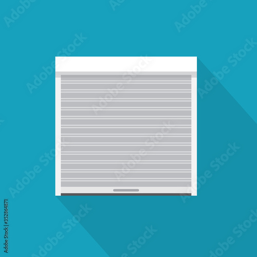 rolling shutter door icon - vector illustration