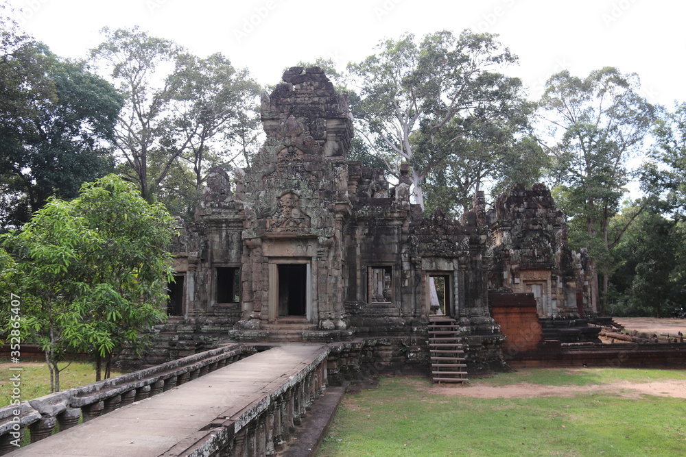 Temple à Angkor, Cambodge	