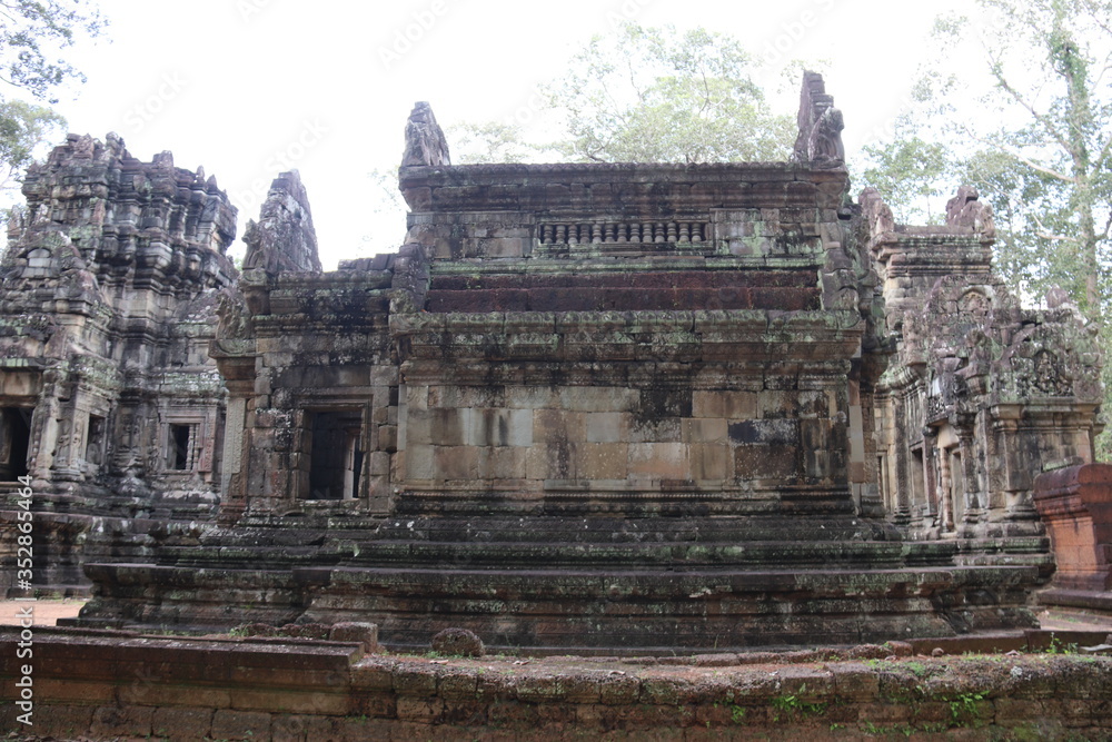 Temple khmer à Angkor, Cambodge	