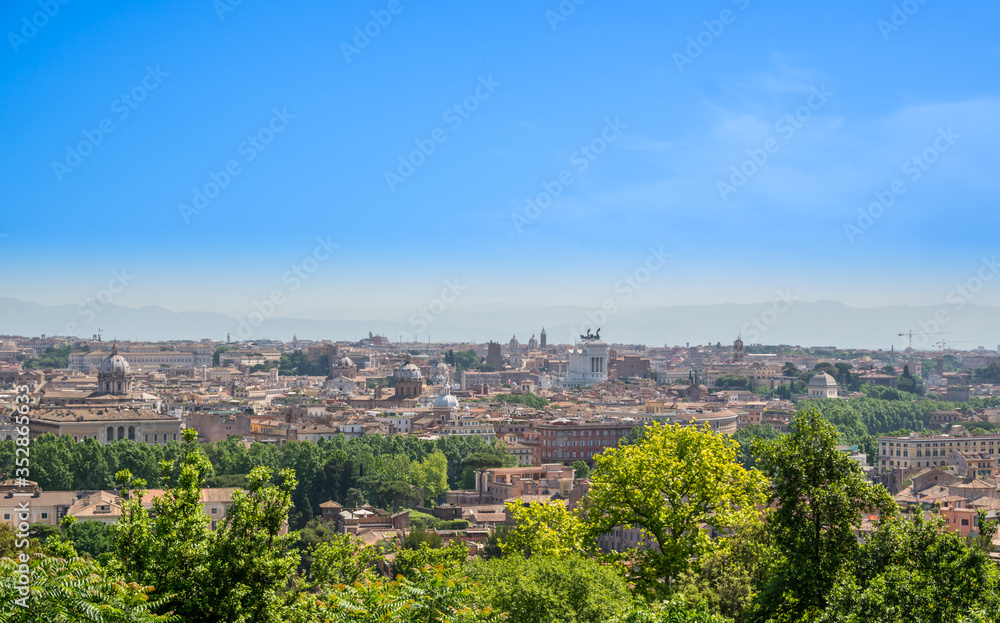 panorama of Rome and Trastevere from the Gianicolo Terrace panorama of Rome and Trastevere from the Gianicolo Terrace