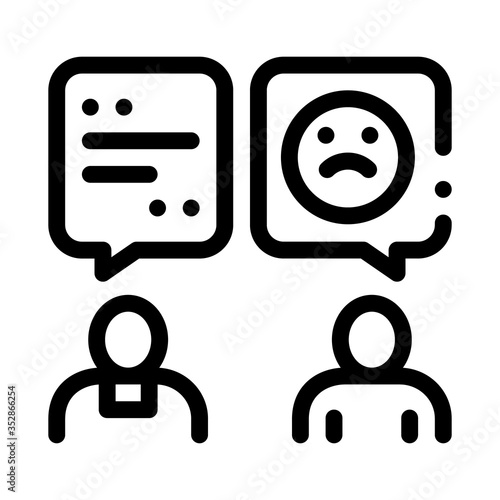 confession to priest icon vector. confession to priest sign. isolated contour symbol illustration