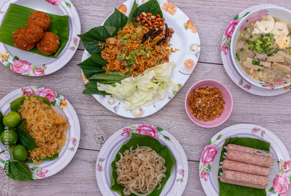 Thai Food Mixed Dishes Isaan Mix Thai Food Mixed Dishes Isaan Mix