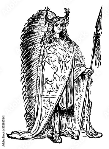 Chief, vintage illustration photo