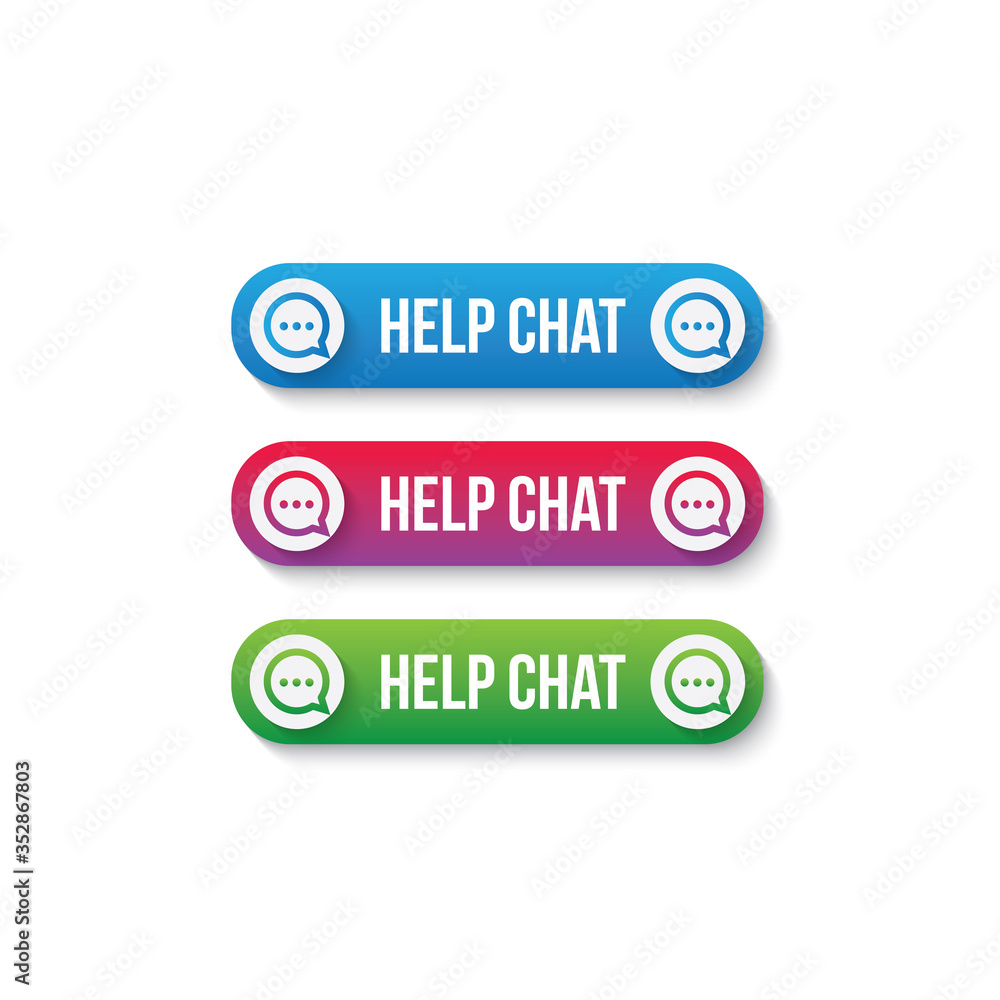 Chat button icon / help chat button for websites / applications Chat button icon / help chat button for websites / applications