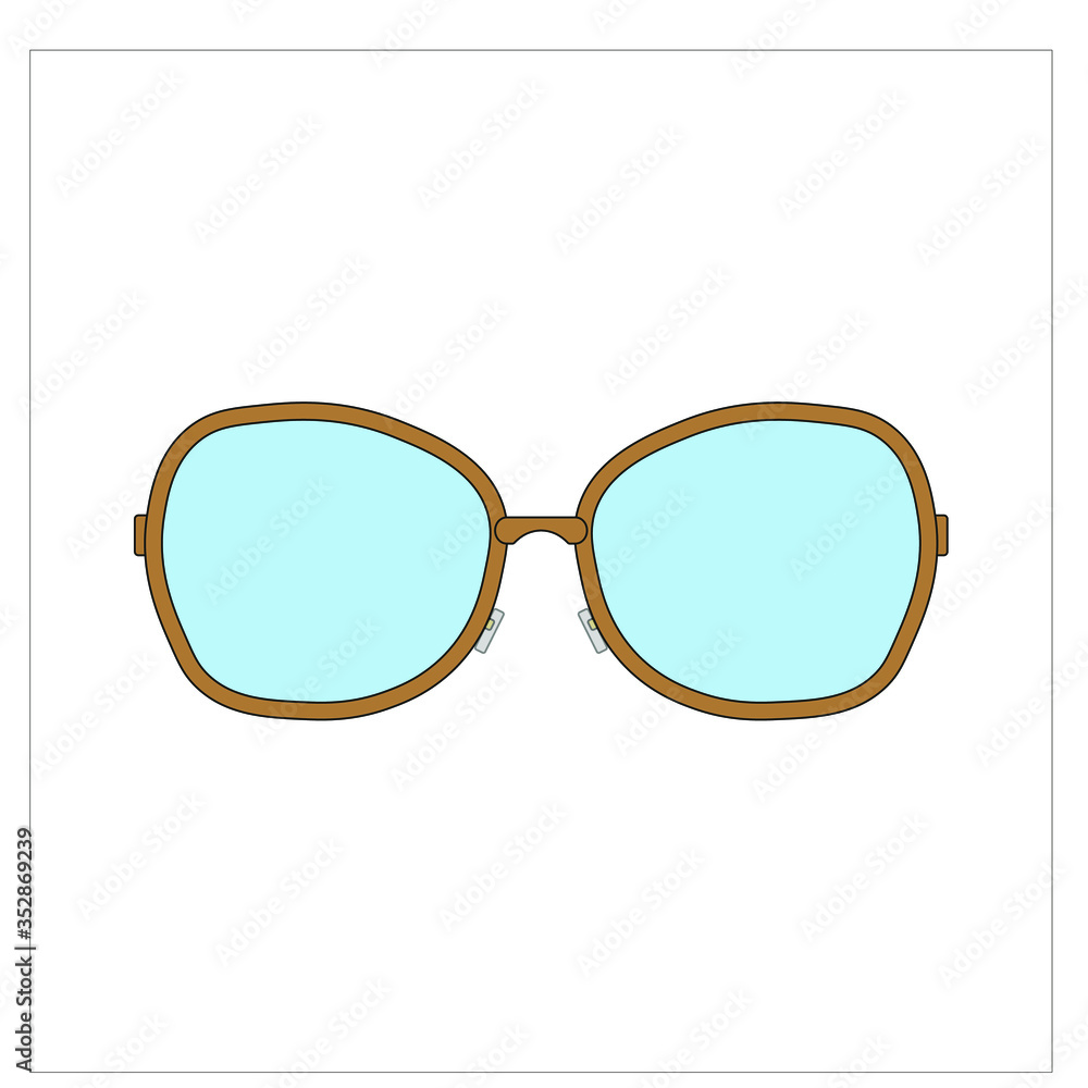 Fototapeta premium modern glasses. Illustrator for web and mobile design.