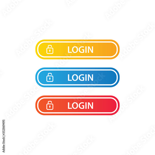 login button icon / login button for websites / applications