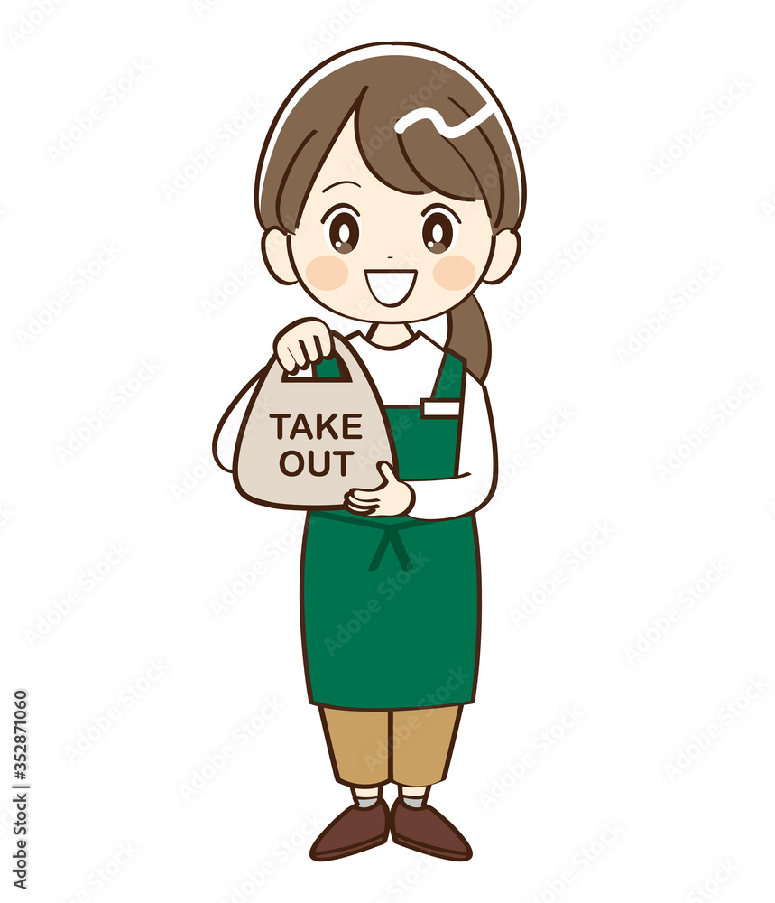 女性、店員、テイクアウト、まとめ