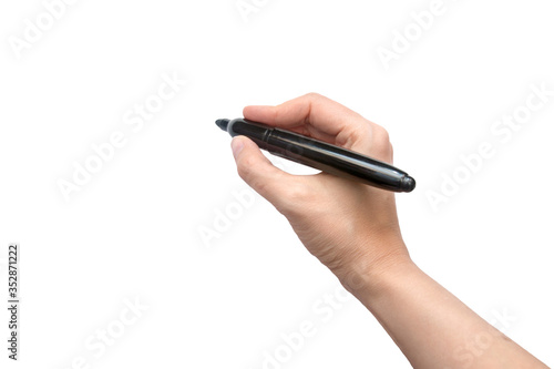 hand holding a pen