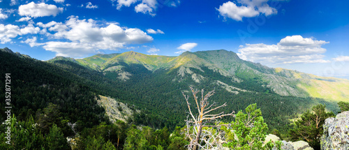 Mountain landscape with clouds