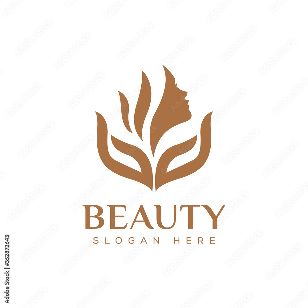 Logo designs vector beauty and fashion are simple and elegant
