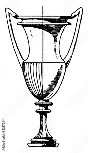 Antique Krater, vintage illustration.