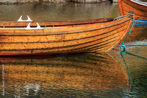 Norwegian fishing boat on w...