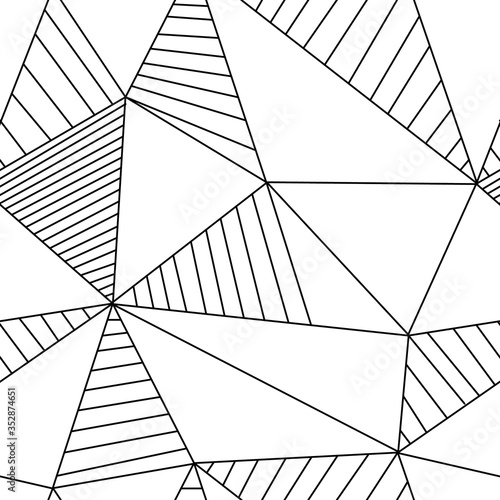 Seamless pattern on white background multi lokal geometric lines and shapes photo