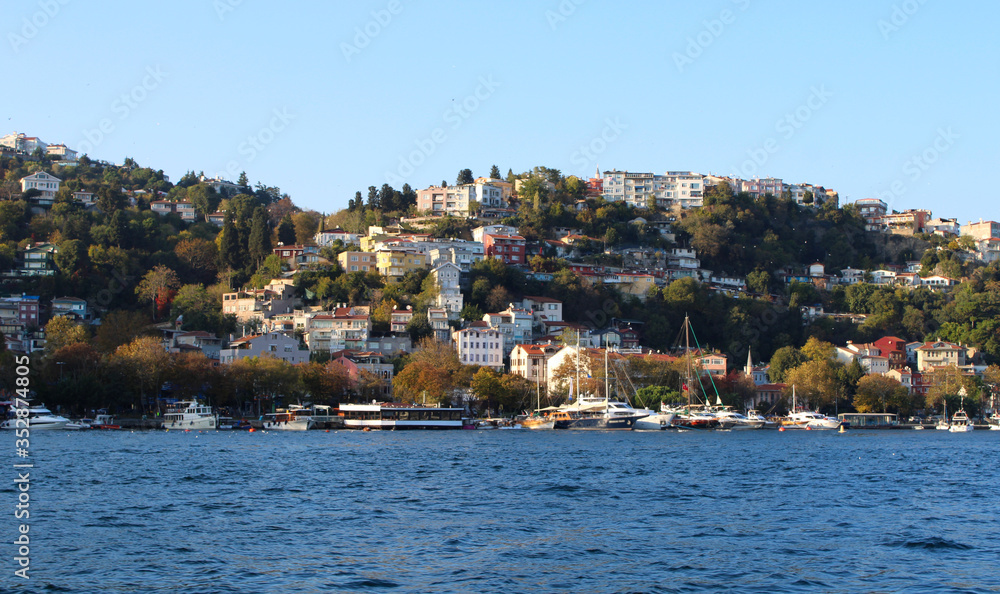 view of the Istanbul bosphorys coast, europe side