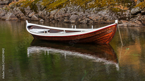 Norwegian fishing boat on w...