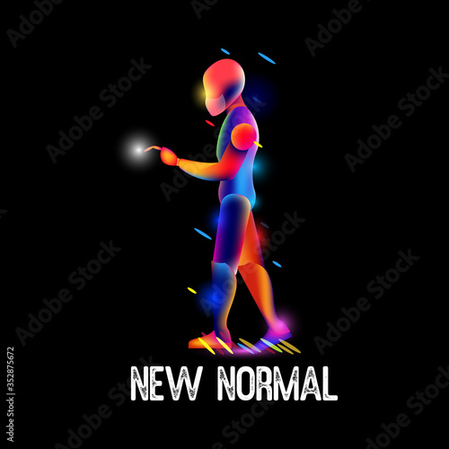 New Normal Era Vector Design From Corona Virus Pandemic