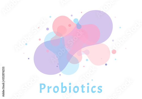 Probiotics bacteria logo.