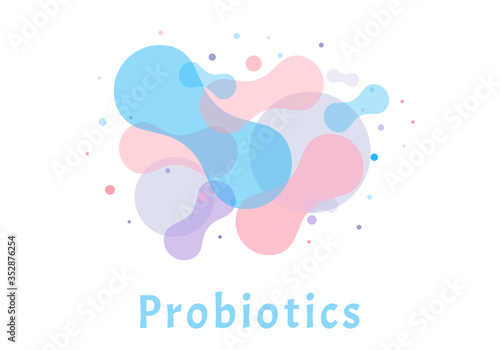 Probiotics bacteria logo.