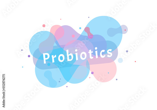 Probiotics bacteria logo.