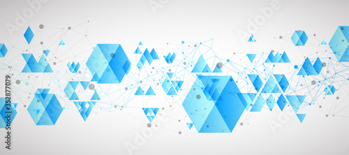 Abstract vector background with plexus effect.