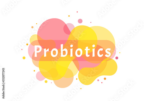 Probiotics bacteria logo.