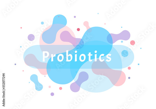 Probiotics bacteria logo.