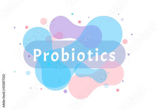 Probiotics bacteria logo.