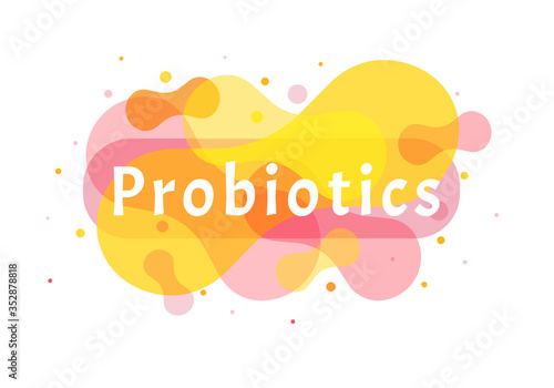 Probiotics bacteria logo.