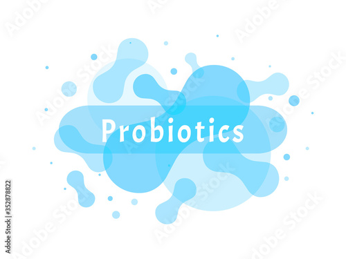 Probiotics bacteria logo.