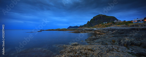 Lofoten landscape panoramic...