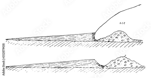 Frontal Apron Plain, vintage illustration.