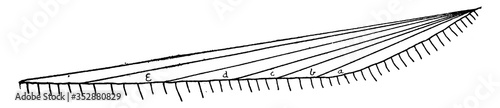 Alluvial Fan, vintage illustration.
