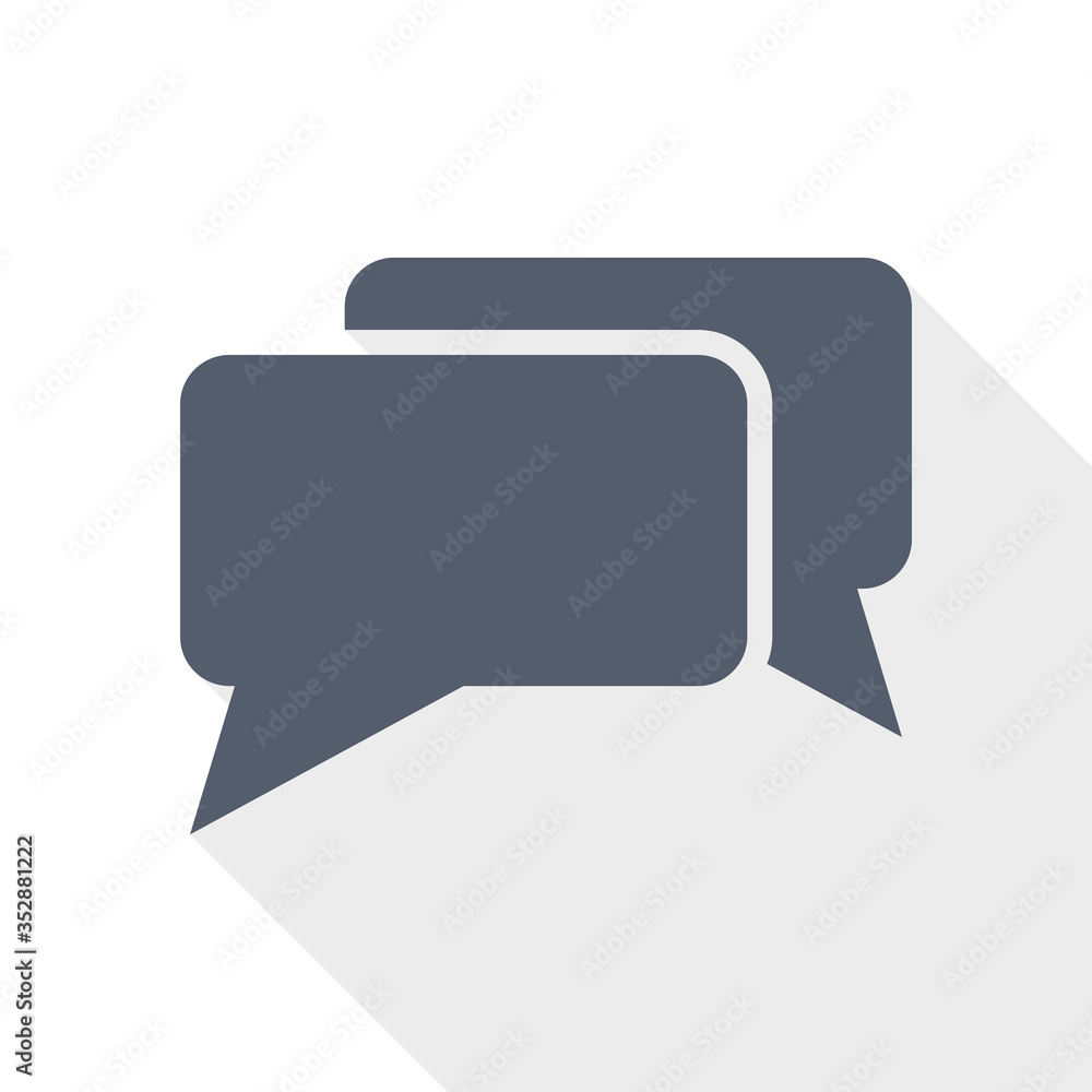 Message, bubble, dialog flat design vector icon Message, bubble, dialog flat design vector icon