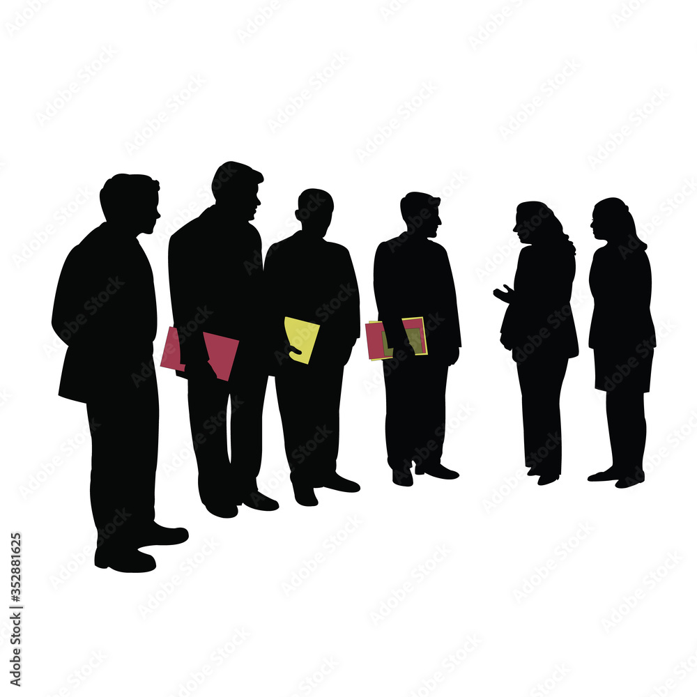 business people body silhouette vector 