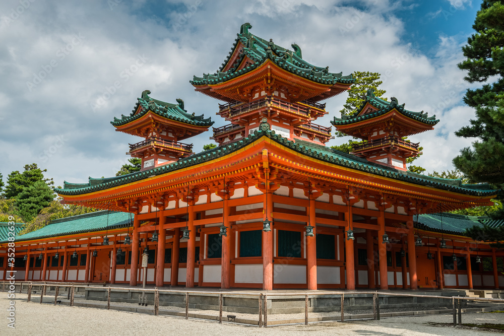 Soryuro or Castle in Heian Shrine, Kyoto Japan
