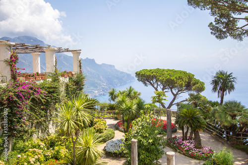 Garden of the villa Rufolo, Amalfi coast, Ravello, Italy