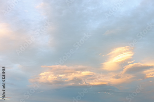 Fototapeta Naklejka Na Ścianę i Meble -  Dramatic view of the dark overcast sunset  sky. Beautiful world.