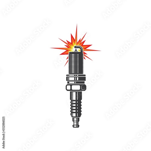 sparkplug icon vector illustration photo