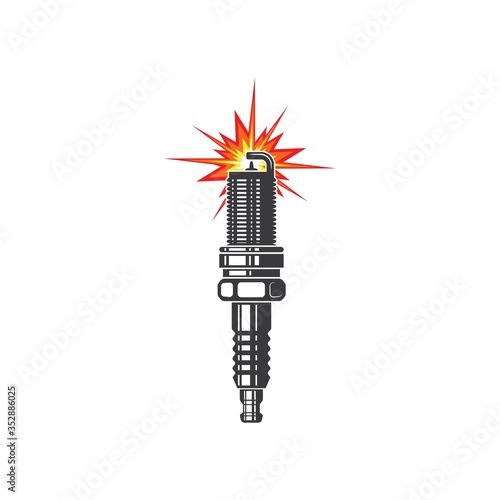 sparkplug icon vector illustration