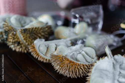 durian lies on the table